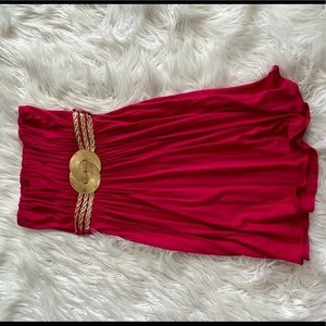 Sky hot pink strapless dress